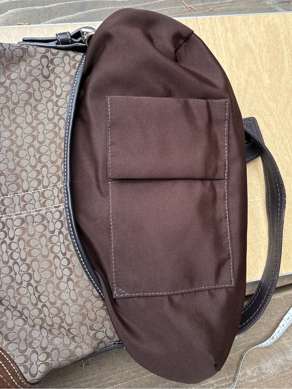 Coach F10926 Vintage Soho Signature C Canvas With Suede Shoulder Bag In Brown - Picture 8 of 16